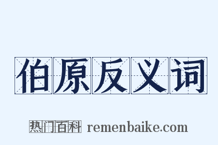 伯原反义词是什么意思的图片